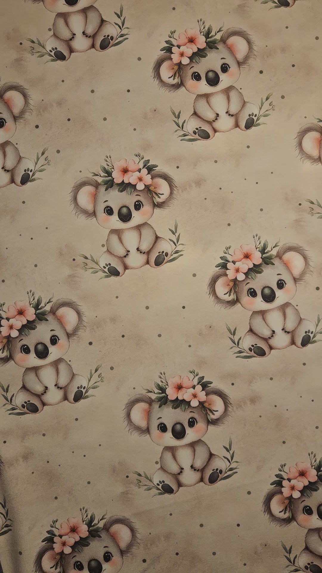 French Terry "Koala Mädchen" / Meterware