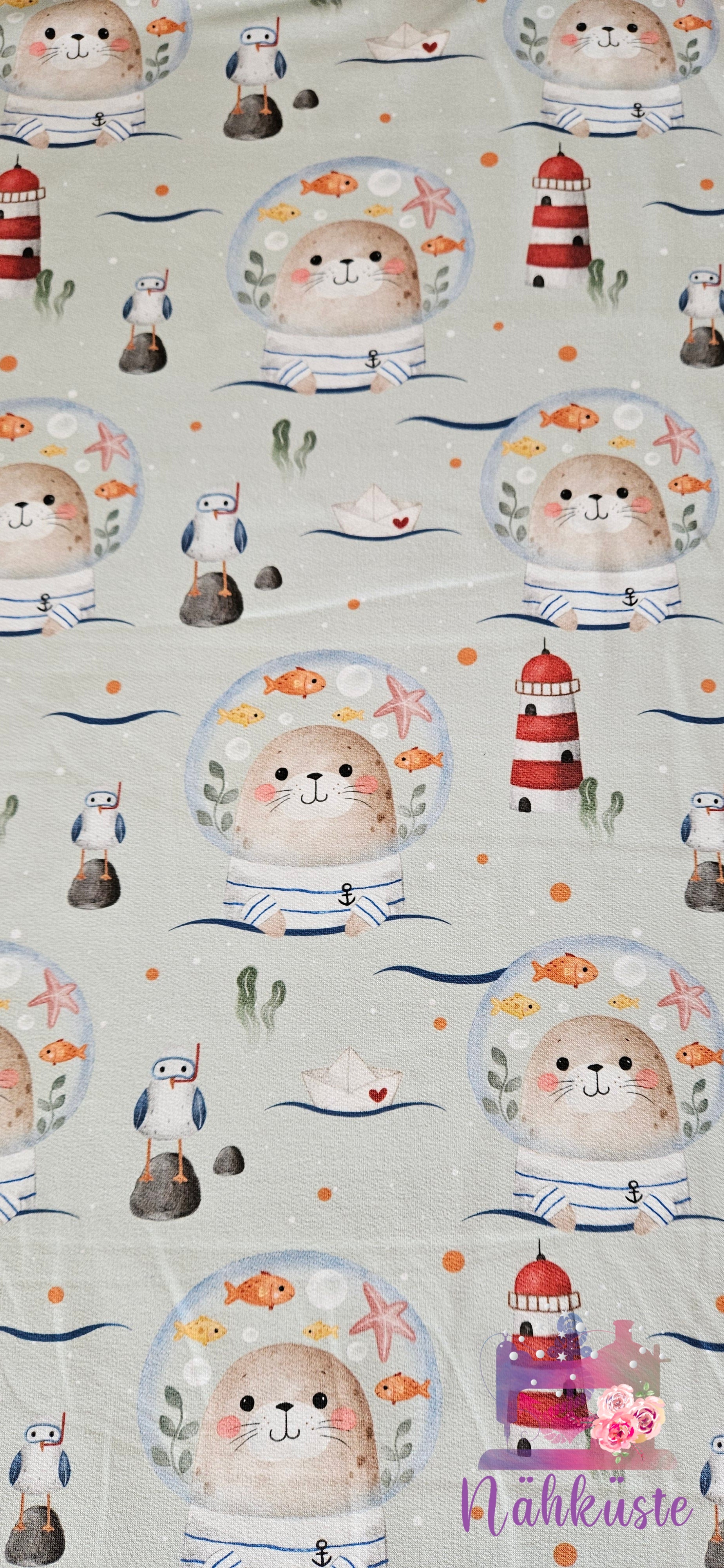 French Terry „Maritim Robbe“ / Meterware