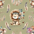 Romper / Strampler kurz „Indianer Löwe"