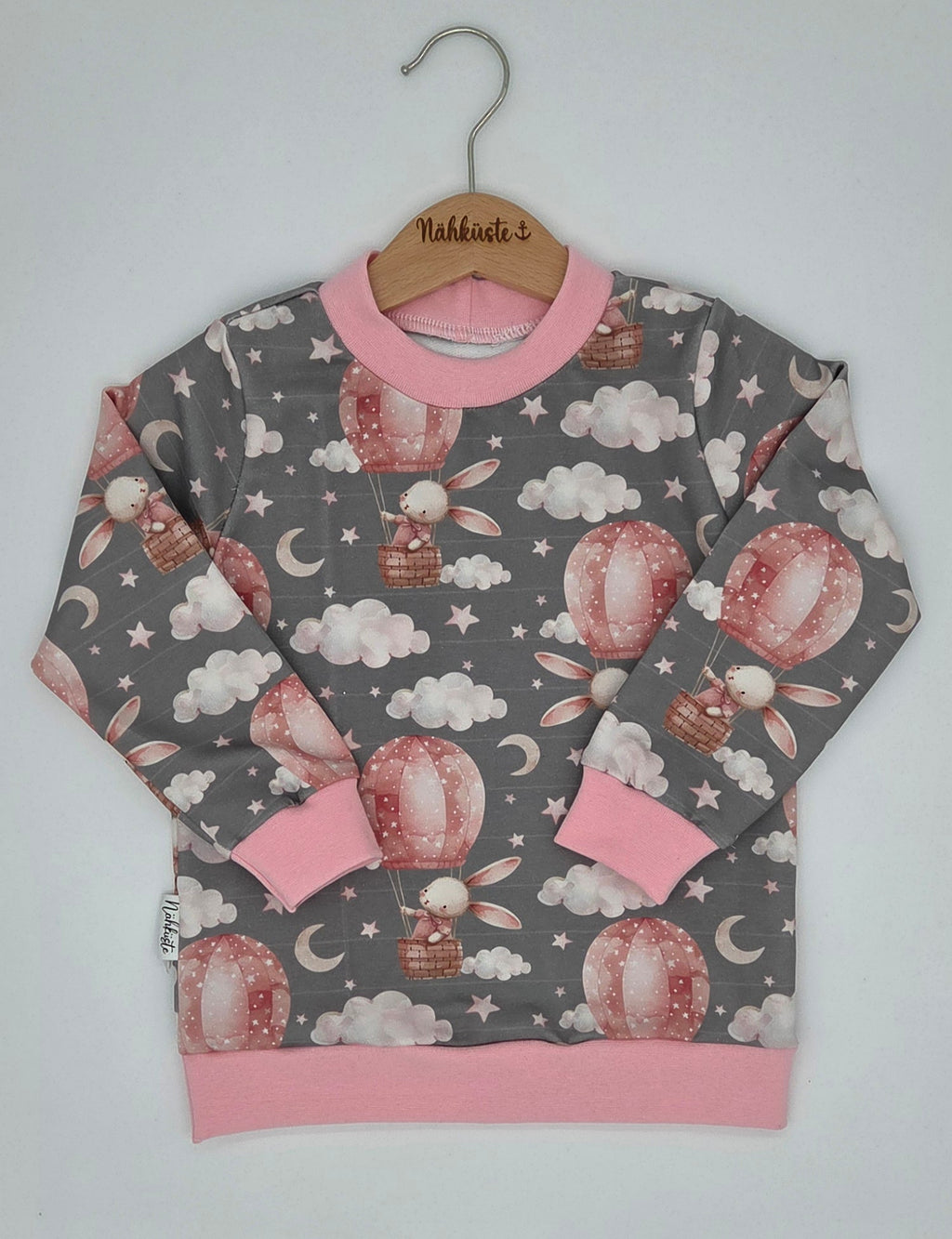 Pullover "Rosa Hase auf Reisen"