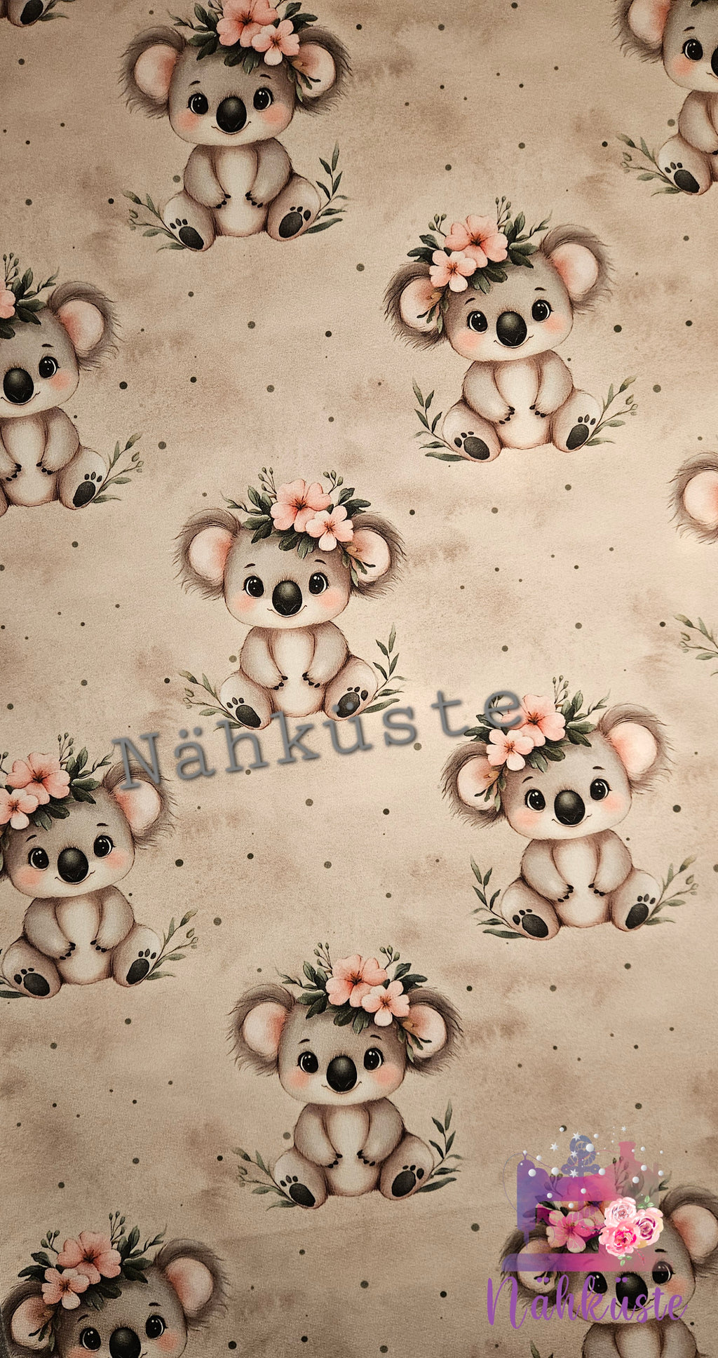 French Terry "Koala Mädchen" / Meterware