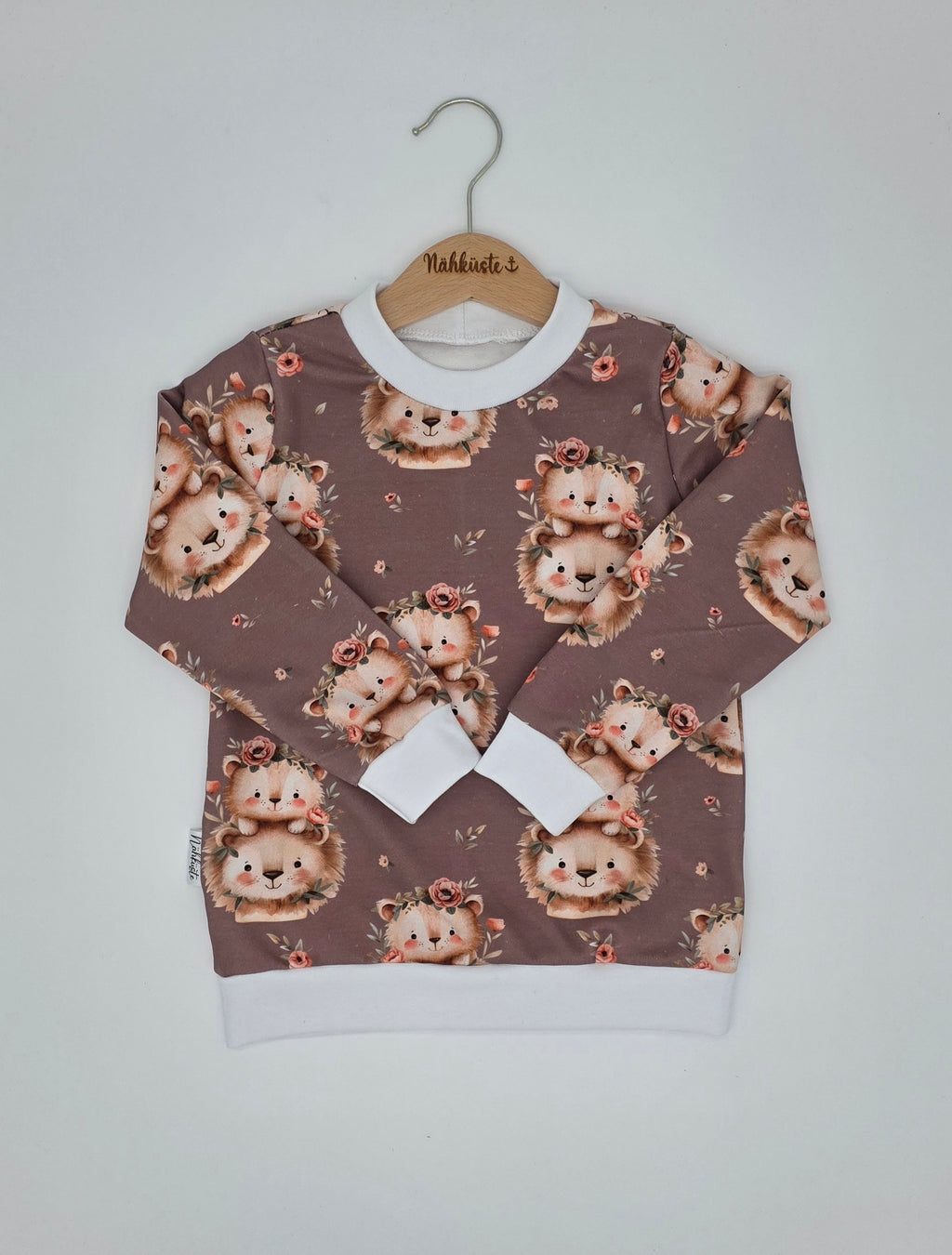 Pullover „Löwenfamilie Mauve"