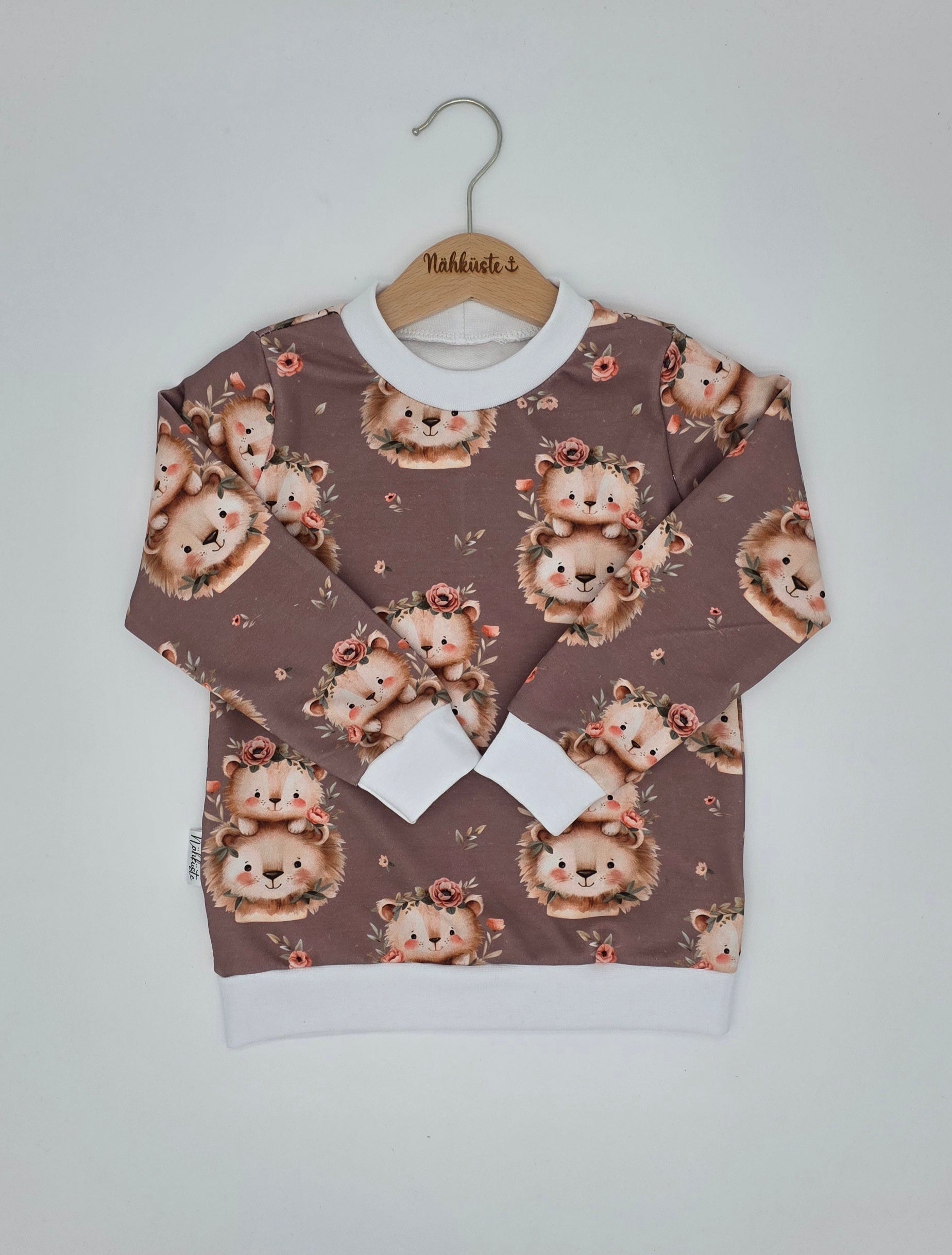 Pullover „Löwenfamilie Mauve"