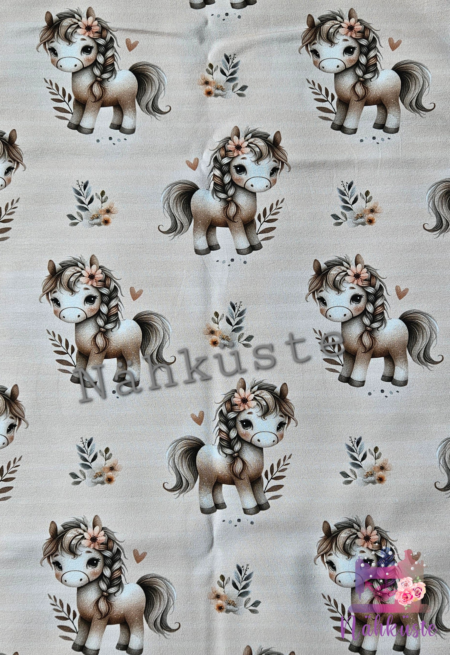 Jersey „Kleines Pferdemädchen“ / Meterware