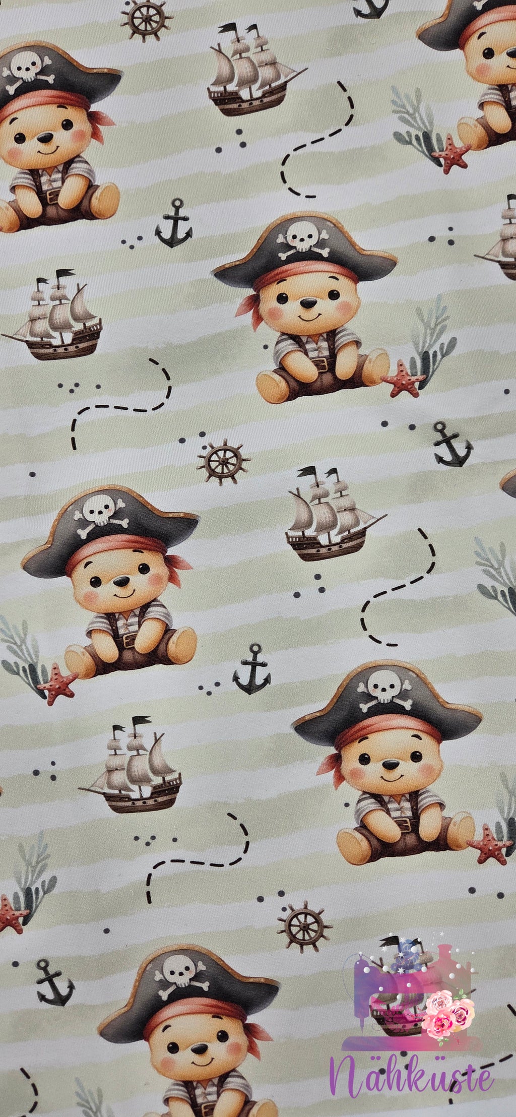 French Terry "Piratenbär" / Meterware