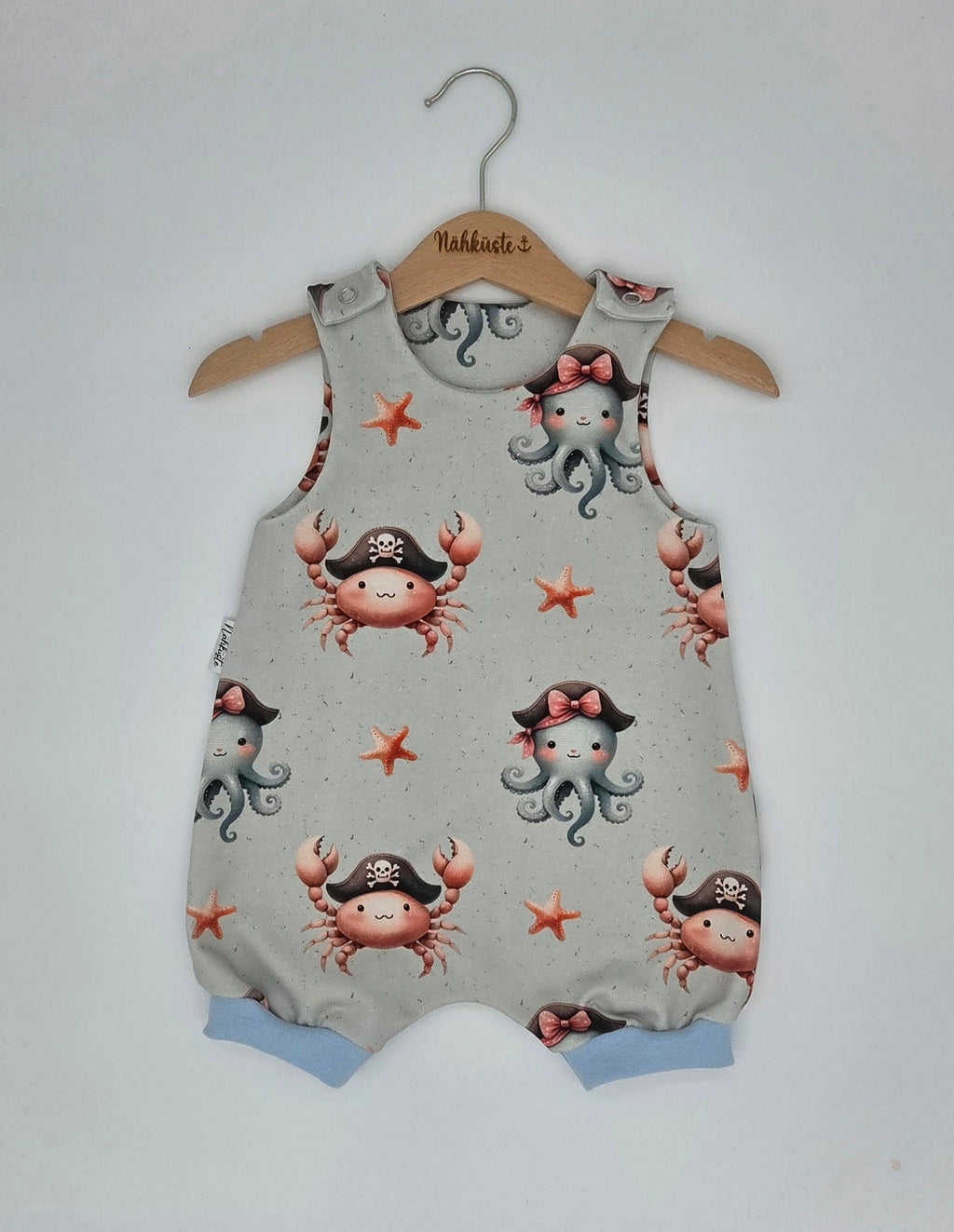 Romper / Strampler kurz „Piratentiere"