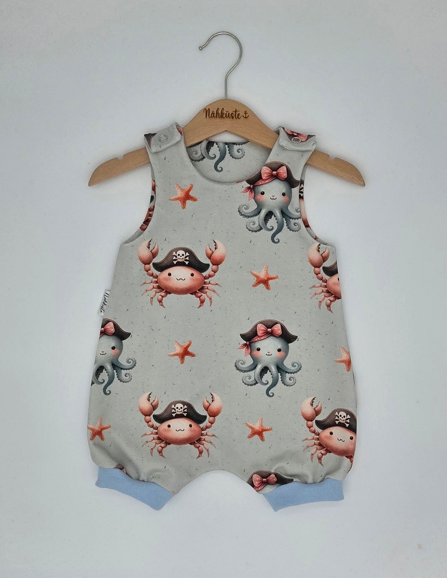 Romper / Strampler kurz „Piratentiere"