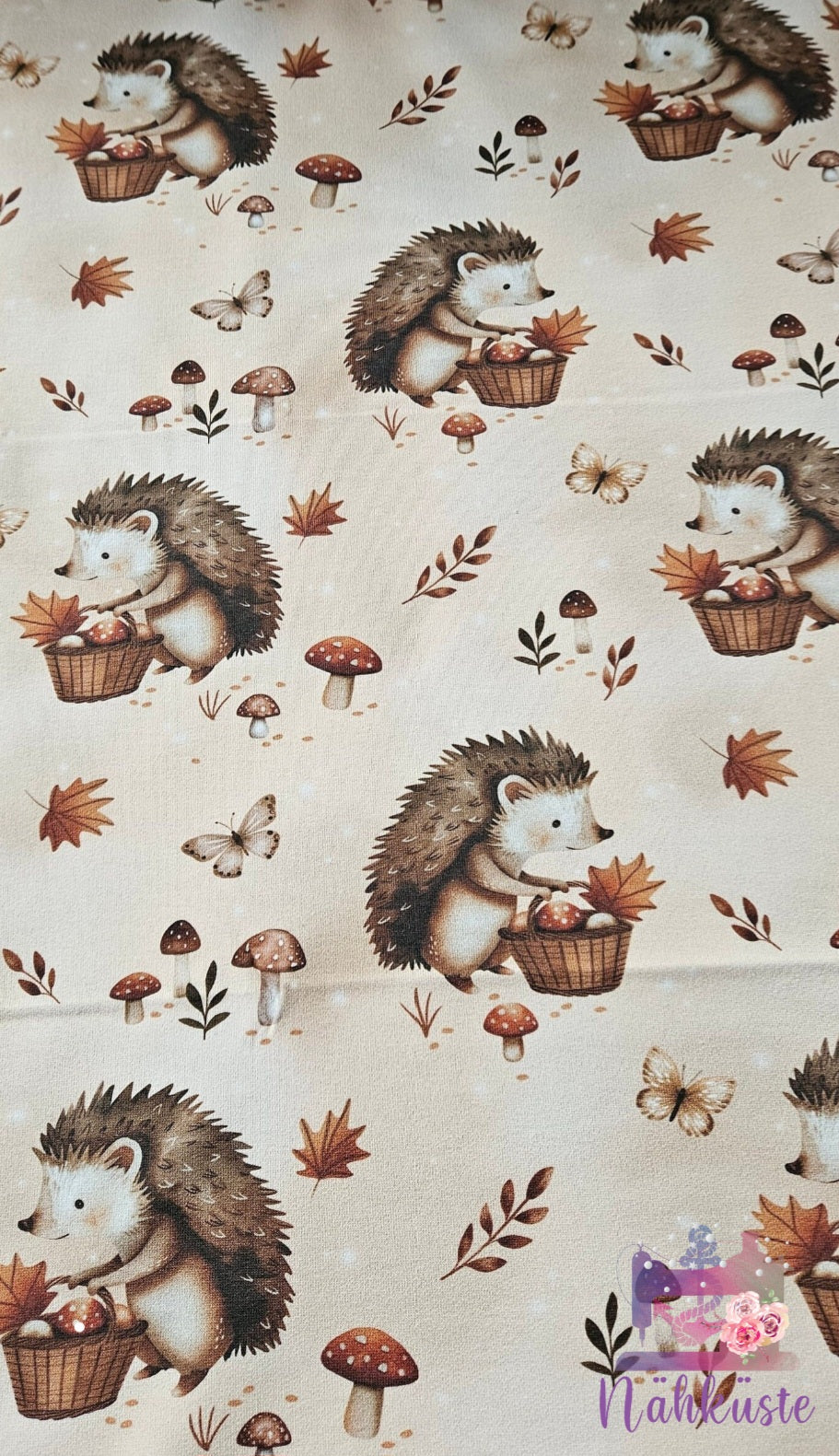 French Terry „Herbst Igel" / Meterware