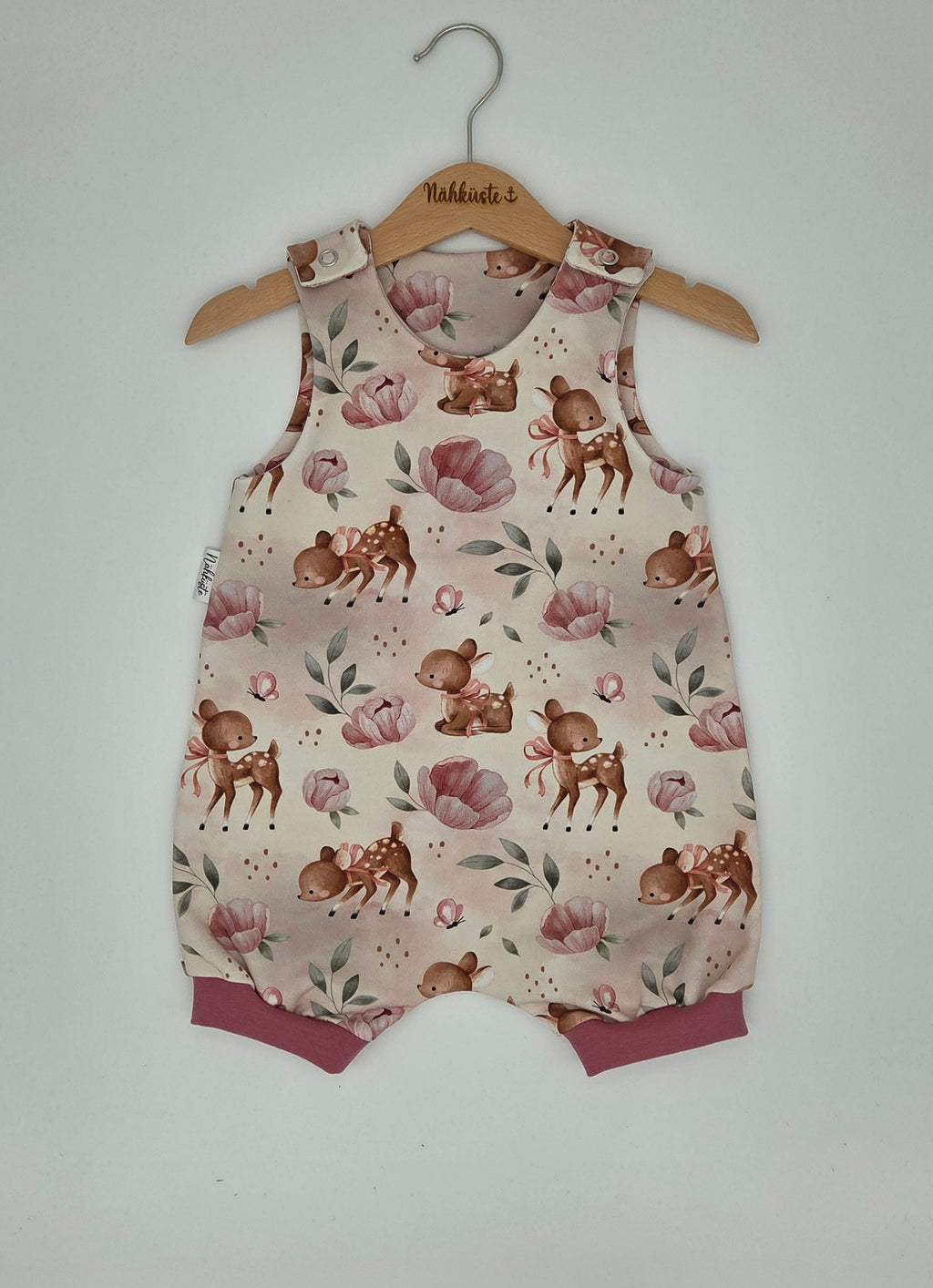 Romper / Strampler kurz „Flower Bambi"
