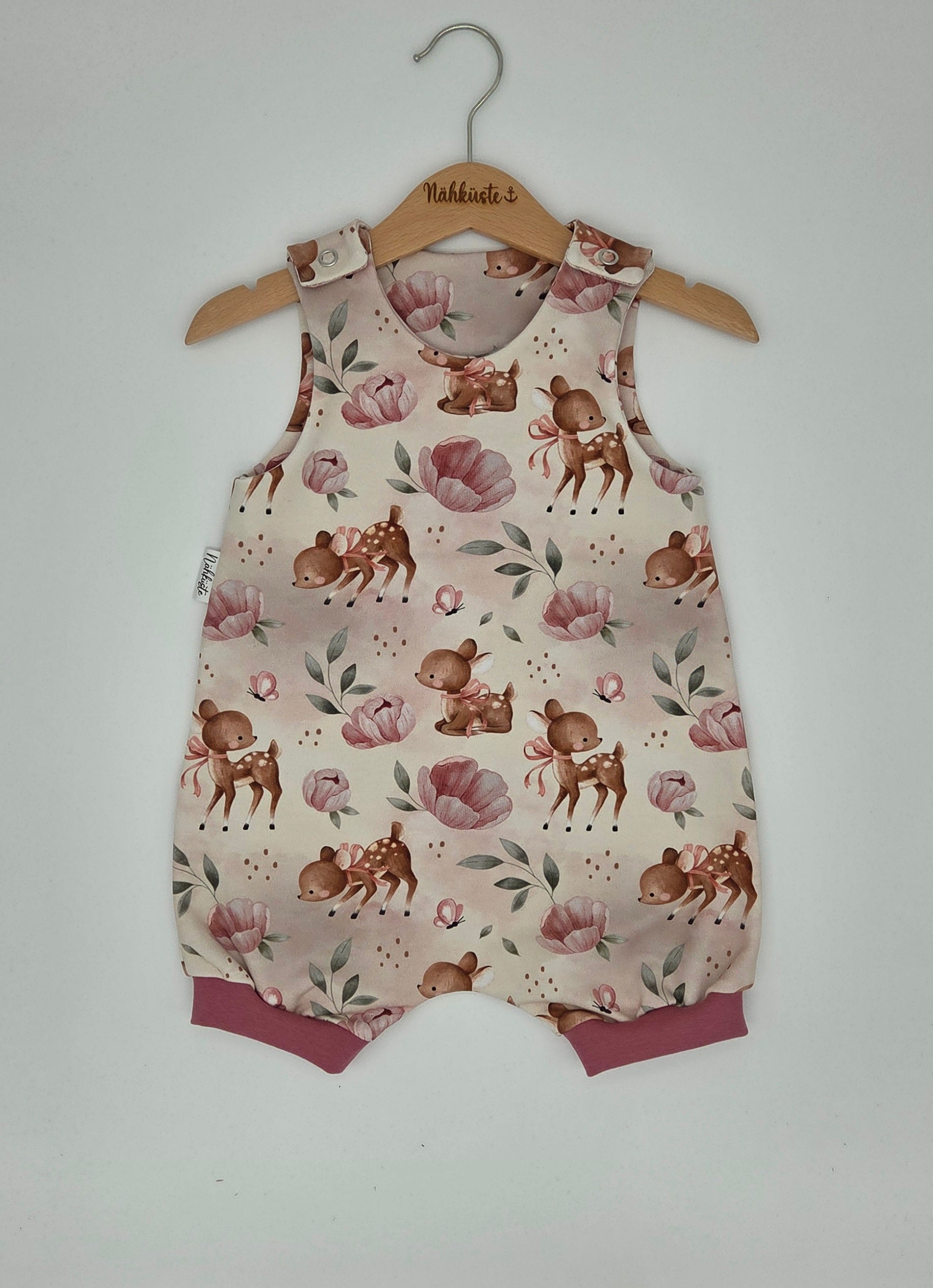Romper / Strampler kurz „Flower Bambi"
